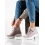 Trendy  kotníčkové boty dámské fialové na plochém podpatku