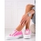Pohodlné dámské růžové  tenisky bez podpatku