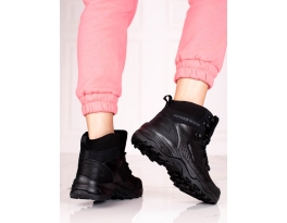 Krásné černé dámské  trekingové boty bez podpatku