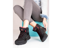 Luxusní  trekingové boty černé dámské bez podpatku