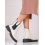 Exkluzívní dámské  kotníčkové boty hnědé na plochém podpatku