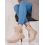 Trendy hnědé  kotníčkové boty dámské na plochém podpatku
