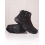 Zajímavé dámské černé  trekingové boty bez podpatku