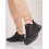 Designové černé  trekingové boty dámské bez podpatku