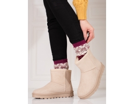Trendy hnědé  sněhule dámské bez podpatku