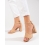 Luxusní dámské  sandály hnědé na širokém podpatku