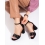 Výborné  sandály černé dámské na širokém podpatku
