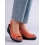 Módní dámské  sandály oranžové na klínku