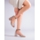 Pohodlné dámské hnědé  sandály na širokém podpatku