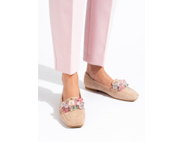 Trendy  mokasíny dámské hnědé bez podpatku