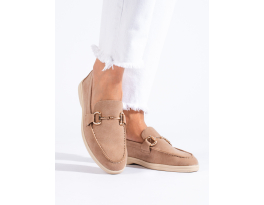 Trendy  polobotky dámské hnědé bez podpatku