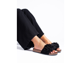 Luxusní dámské černé  nazouváky bez podpatku