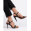 Krásné černé  sandály dámské na jehlovém podpatku