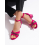 Výborné  sandály růžové dámské na širokém podpatku