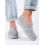 Trendy šedo-stříbrné  tenisky dámské bez podpatku