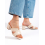 Módní  sandály hnědé dámské na širokém podpatku