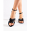 Výborné černé dámské  sandály na širokém podpatku