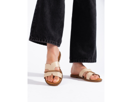 Výborné dámské  sandály hnědé bez podpatku