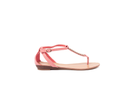 Trendy  sandály růžové dámské bez podpatku