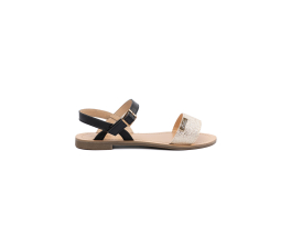 Trendy  sandály dámské zlaté bez podpatku
